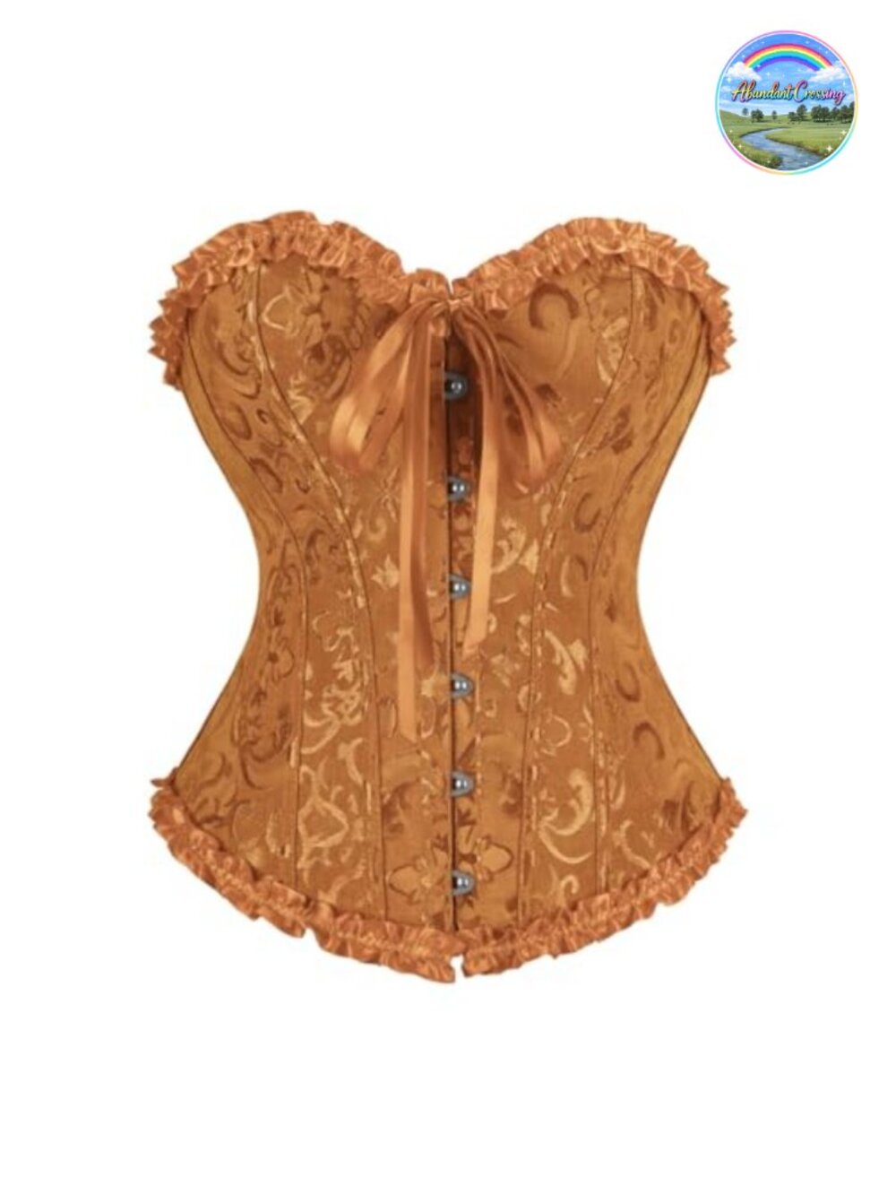 Renaissance Corset Top Lace-Up Jacquard Costume Victorian Bustier